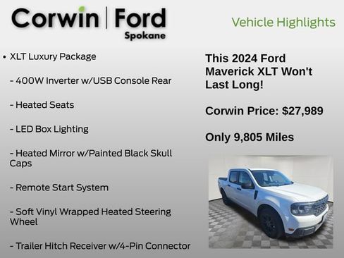 Used 2024 Ford Maverick XLT w/ XLT Luxury Package image 13