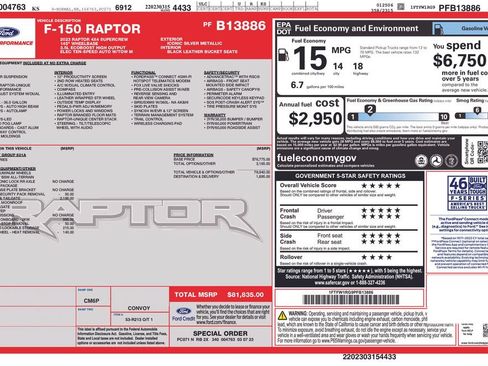 Used 2023 Ford F150 Raptor AWD/4WD image 45