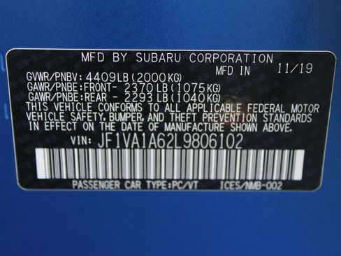 Used 2020 Subaru WRX w/ Popular Package #1 AWD/4WD image 5
