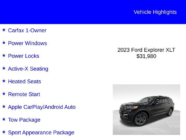 Certified 2023 Ford Explorer XLT w/ Equipment Group 202A AWD/4WD image 2