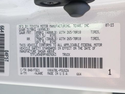 Used 2023 Toyota Tundra SR5 w/ TRD Off-Road Package RWD image 49