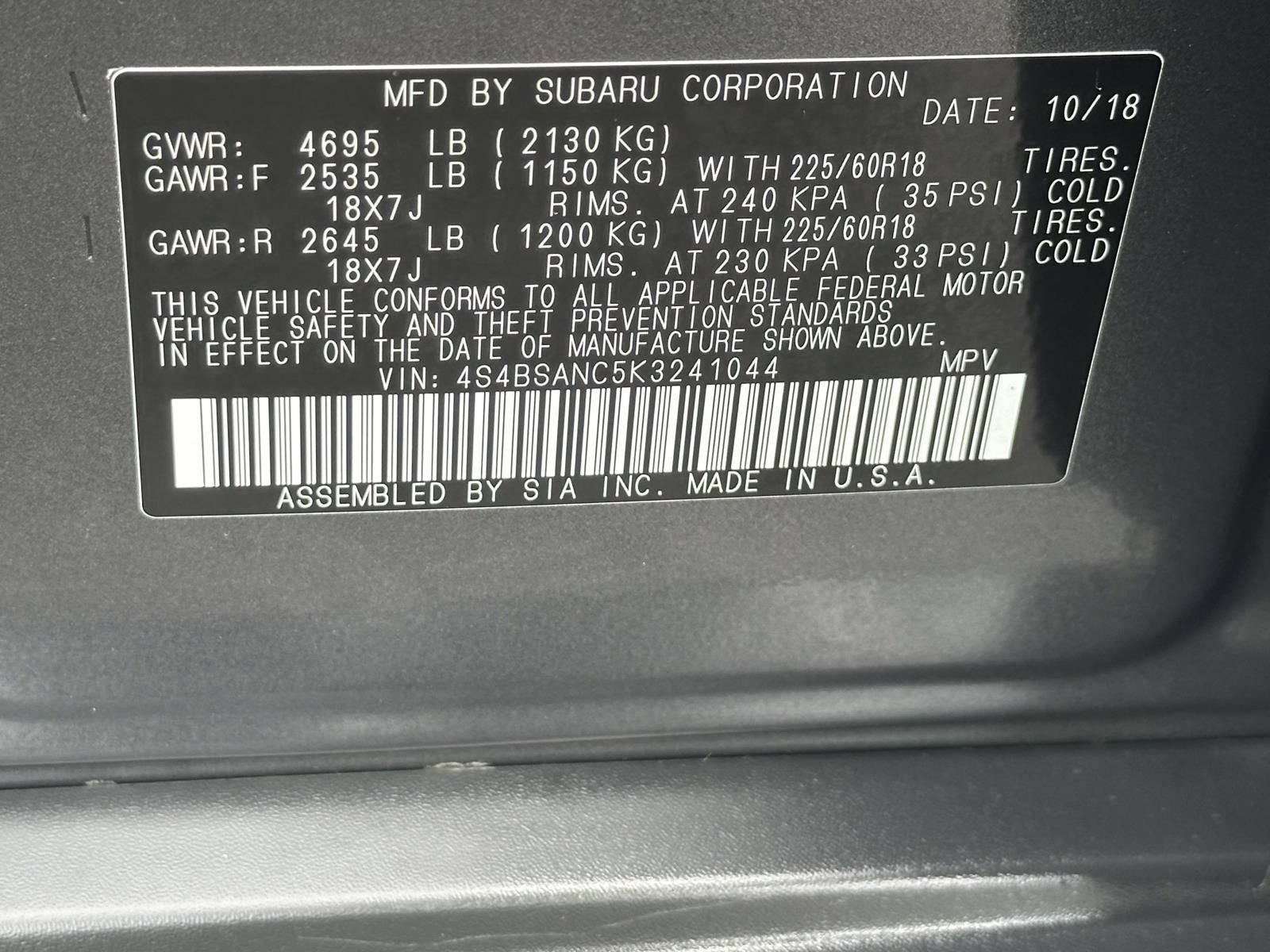Used 2019 Subaru Outback 2.5i Limited AWD/4WD image 31