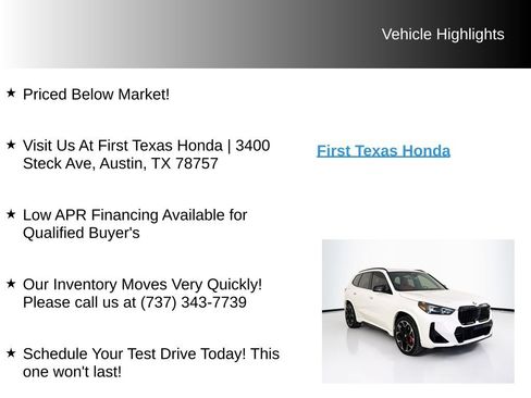 Used 2025 BMW X1 M35i w/ Premium Package AWD/4WD image 10