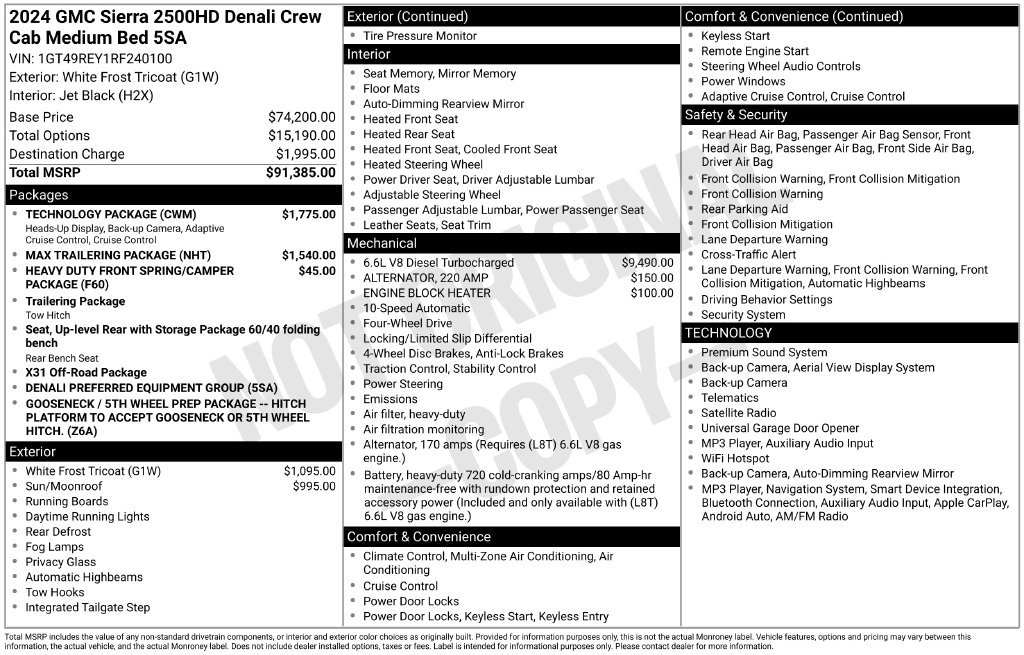 Used 2024 GMC Sierra 2500 Denali w/ Technology Package AWD/4WD image 25