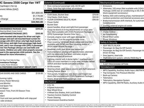 Used 2025 GMC Savana 2500 w/ Driver Convenience Package RWD image 20