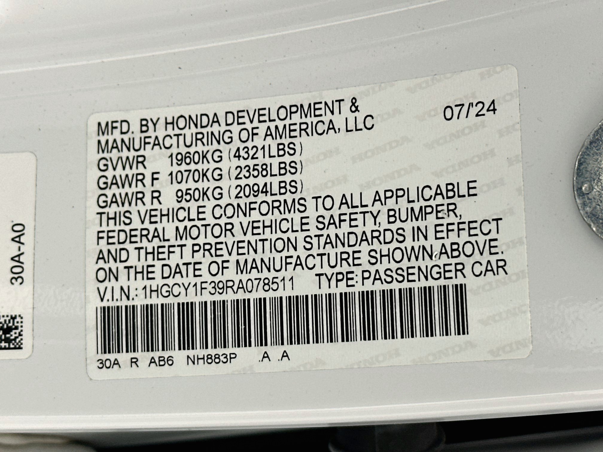 Used 2024 Honda Accord EX image 12