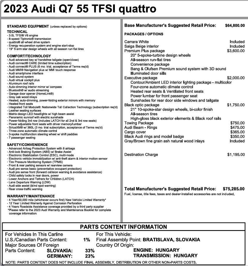 Certified 2023 Audi Q7 3.0T Premium Plus AWD/4WD image 3