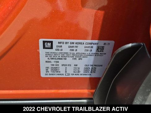 Used 2022 Chevrolet TrailBlazer ACTIV FWD image 24