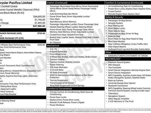 Used 2019 Chrysler Pacifica Limited w/ S Appearance Package FWD image 4