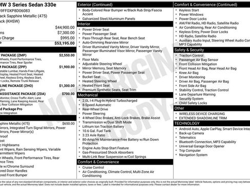 Used 2023 BMW 330e w/ M Sport Package RWD image 5