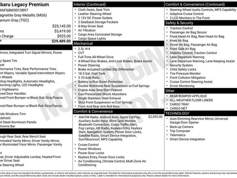 Certified 2021 Subaru Legacy Premium AWD/4WD image 24