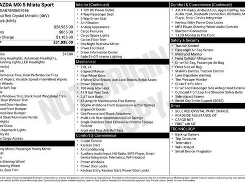 Used 2024 MAZDA MX-5 Miata Sport image 34