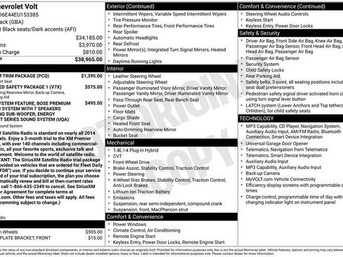 Used 2014 Chevrolet Volt Premium w/ Premium Trim Package FWD image 9