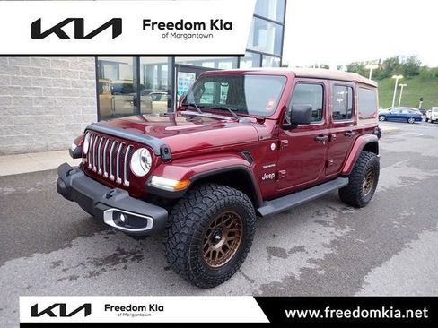 Used 2021 Jeep Wrangler Unlimited Sahara w/ LED Lighting Group AWD/4WD image 1