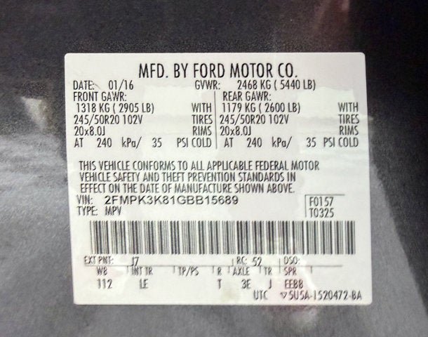 Used 2016 Ford Edge Titanium w/ Technology Package FWD image 15