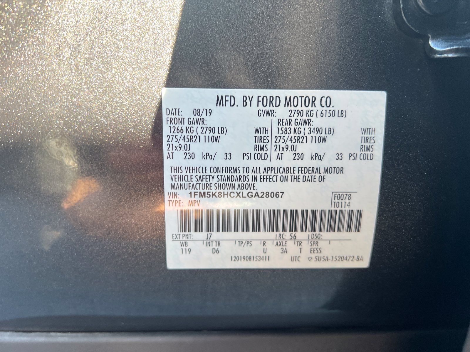 Used 2020 Ford Explorer Platinum w/ Premium Technology Package AWD/4WD image 24
