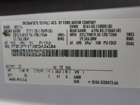 Used 2021 Ford F550 4x4 Regular Cab Super Duty image 51