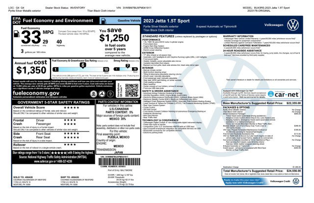 Used 2023 Volkswagen Jetta Sport FWD image 3