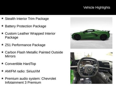 New 2026 Chevrolet Corvette Stingray Premium Conv w/ Z51 Performance Package image 17