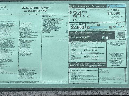 New 2026 INFINITI QX60 Autograph w/ Dark Cargo Package image 13