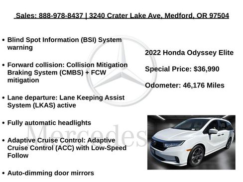 Used 2022 Honda Odyssey Elite image 10