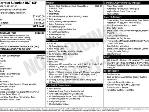 Used 2025 Chevrolet Suburban RST w/ Comfort Package AWD/4WD image 46