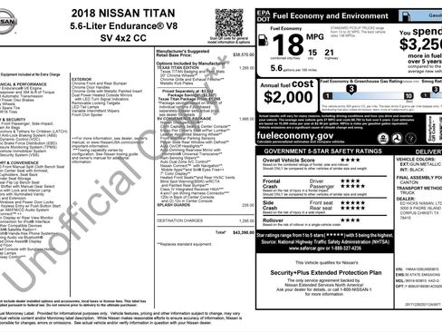 Used 2018 Nissan Titan SV w/ SV Convenience Package RWD image 3
