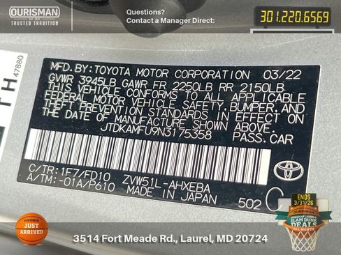 Used 2022 Toyota Prius LE image 30