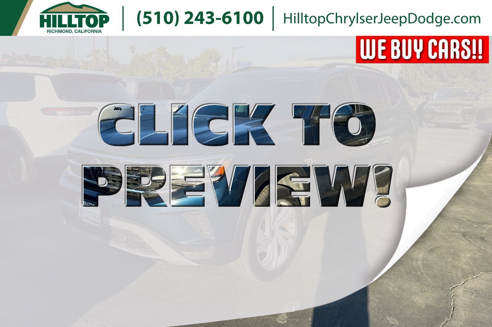Used 2021 Volkswagen Atlas SE w/ Panoramic Sunroof Package FWD image 1