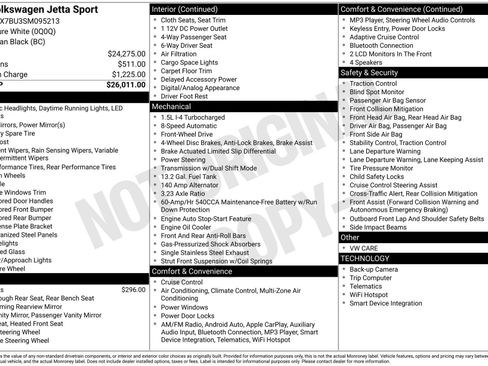 Certified 2025 Volkswagen Jetta Sport FWD image 28