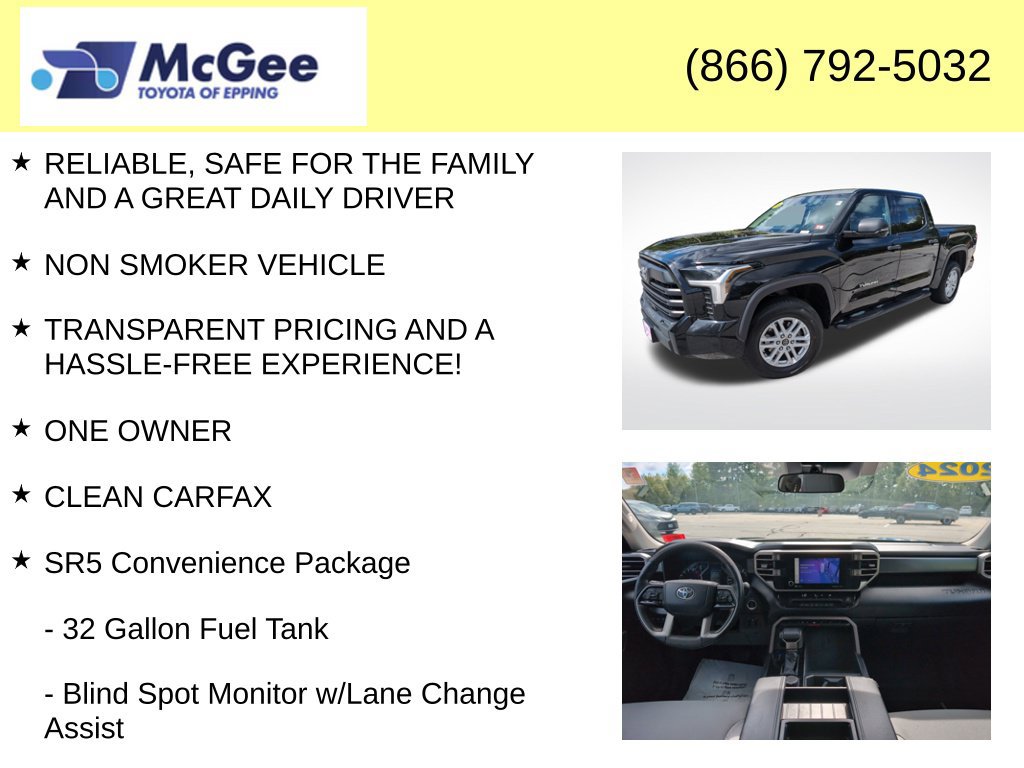 Used 2024 Toyota Tundra SR5 w/ SR5 Convenience Package AWD/4WD image 4