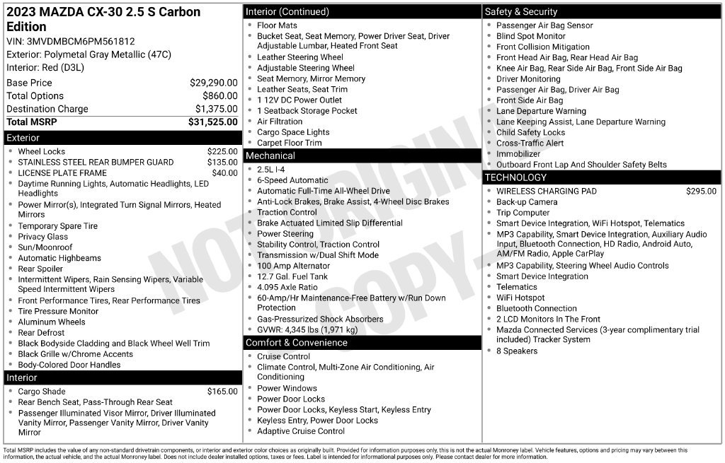 Certified 2023 MAZDA CX-30 AWD 2.5 S w/ Preferred Package image 41