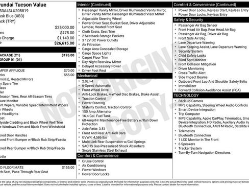 Used 2020 Hyundai Tucson Value w/ Cargo Package FWD image 3
