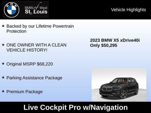 Used 2023 BMW X5 xDrive40i w/ Premium Package image 59