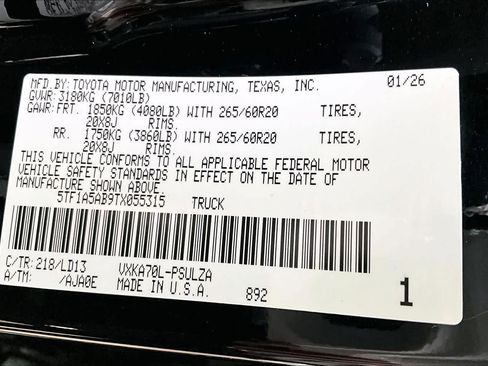 New 2026 Toyota Tundra Limited image 19