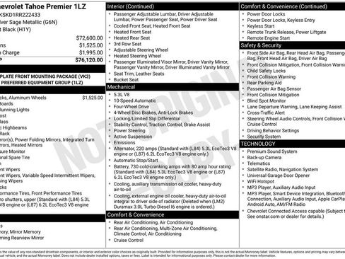 Used 2024 Chevrolet Tahoe Premier AWD/4WD image 62