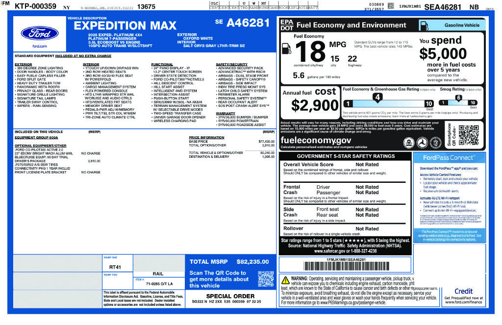 Certified 2025 Ford Expedition Max Platinum AWD/4WD image 26