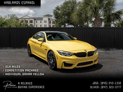 Used 2019 BMW M4 Coupe w/ Competition Package RWD image 1