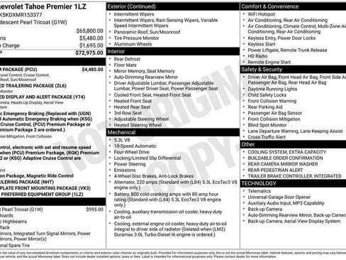 Used 2021 Chevrolet Tahoe Premier w/ Premium Package AWD/4WD image 43