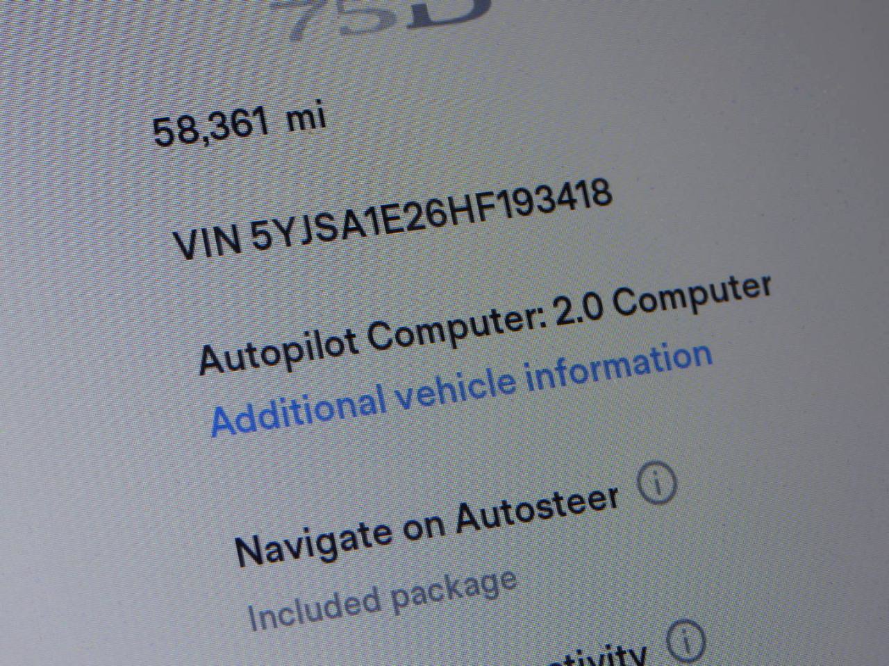 Used 2017 Tesla Model S 75D AWD/4WD image 61