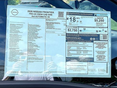 New 2026 Nissan Frontier PRO-4X w/ Tow Package AWD/4WD image 14