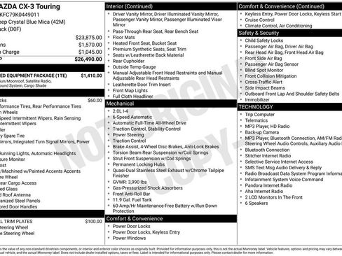 Used 2019 MAZDA CX-3 Touring w/ Preferred Equipment Package AWD/4WD image 10