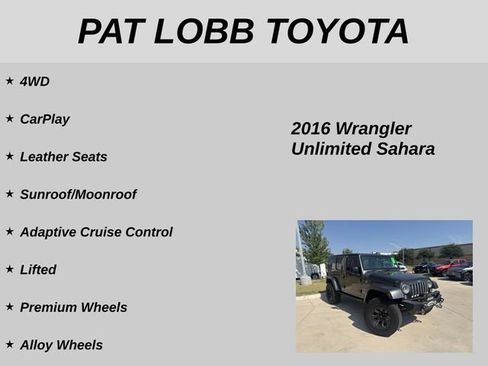 Used 2016 Jeep Wrangler Unlimited Sahara w/ Dual Top Group AWD/4WD image 12