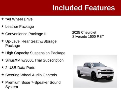 Used 2025 Chevrolet Silverado 1500 RST w/ Convenience Package II AWD/4WD image 3