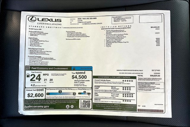 New 2026 Lexus RX 350 Premium w/ Accessory Package (2T) AWD/4WD image 13