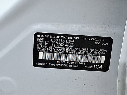 Used 2024 Mitsubishi Mirage G4 ES image 10