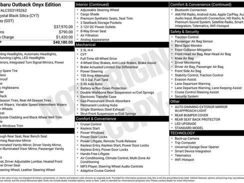 Used 2025 Subaru Outback Onyx Edition image 8