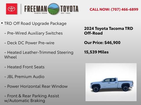 Certified 2024 Toyota Tacoma TRD Off-Road w/ TRD Off Road Upgrade Package AWD/4WD image 5