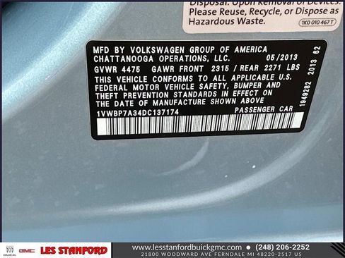 Used 2013 Volkswagen Passat 2.5 SE image 19