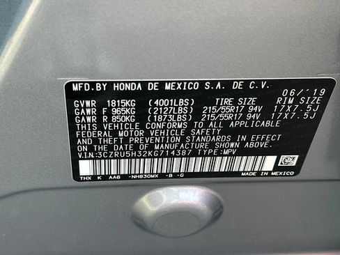Used 2019 Honda HR-V LX image 27